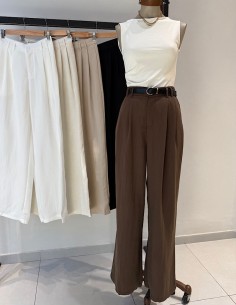 Pantalon lino doble pasacinto Lupe