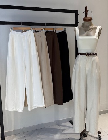 Pantalon recorte lino Hanni