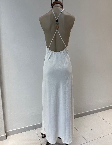Vestido Saten C/Piedras Praga