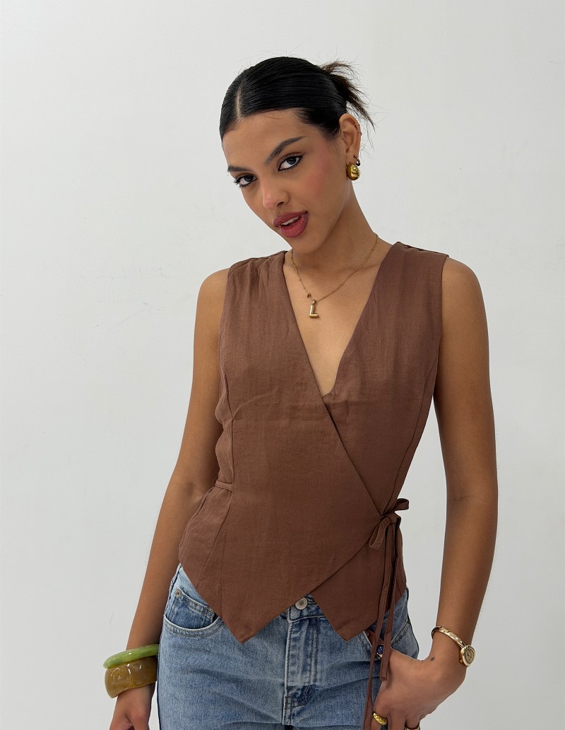 Chaleco sastrero twill irregular