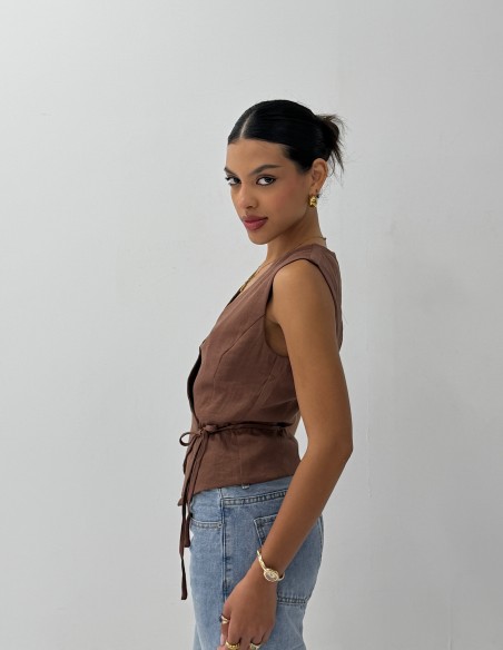 Chaleco sastrero twill irregular