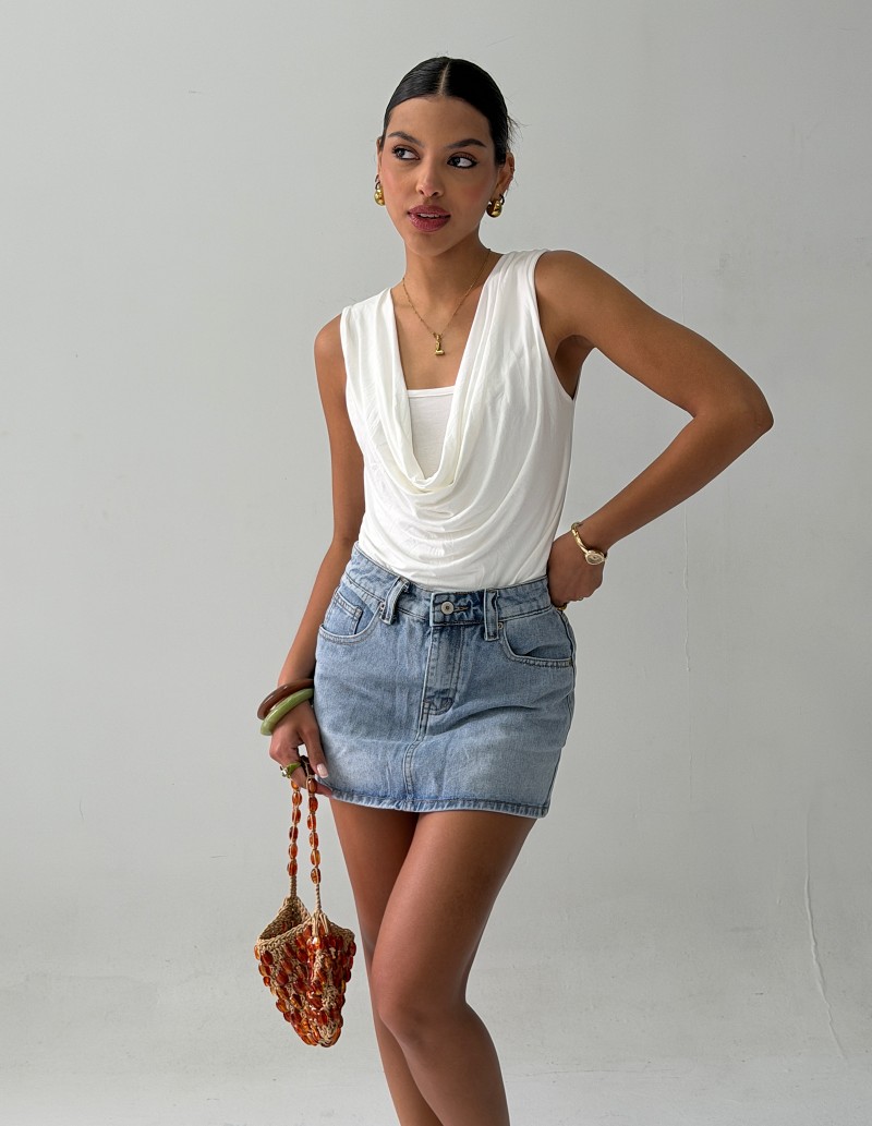 Musculosa cuello buche jersey liviano