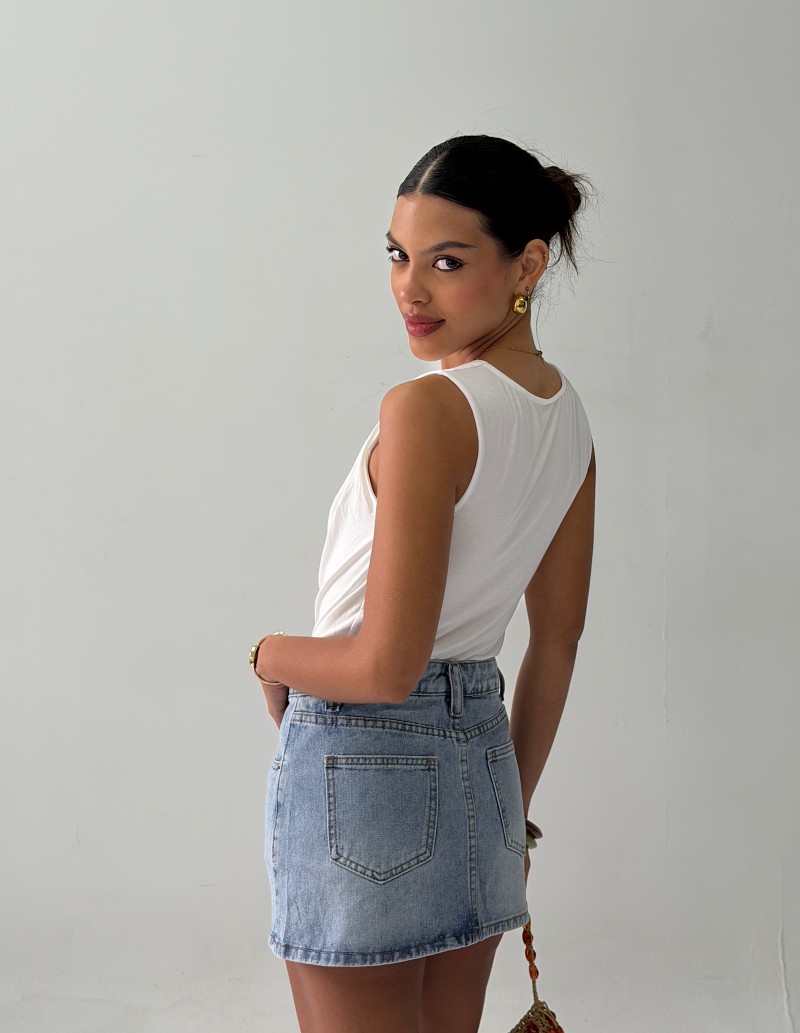 Musculosa cuello buche jersey liviano