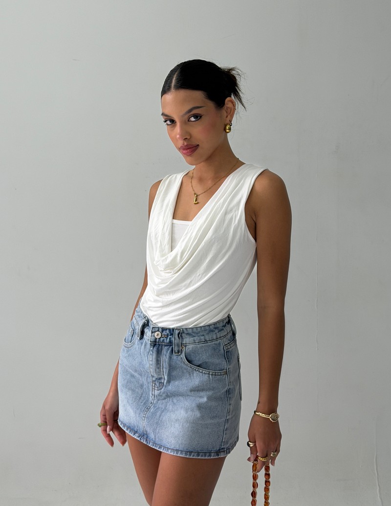 Musculosa cuello buche jersey liviano