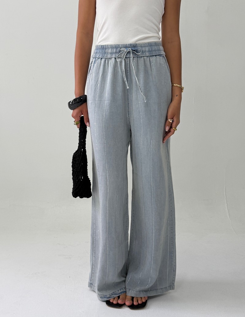 Pantalon Comfy Tencel con Brillo
