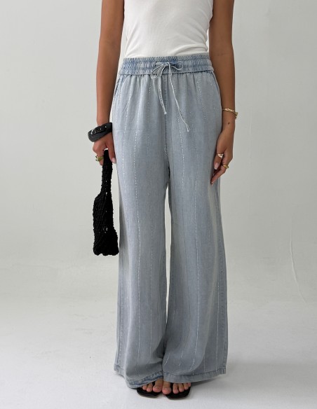 Pantalon Comfy Tencel con Brillo