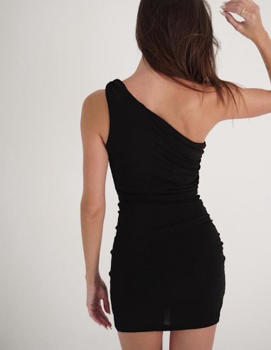 Vestido Un Hombro Alan Ribb/Brillo