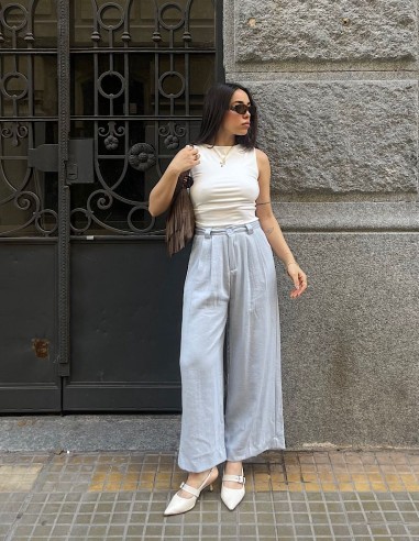 Pantalon Crop Wide Leg Perla