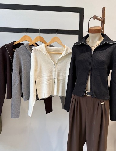 Campera Tejida Morgan (Doble Cierre)