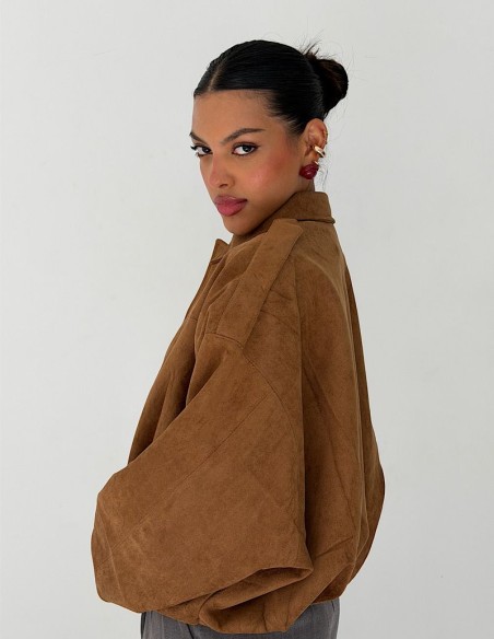 Campera Gamuzada Zara Overfit