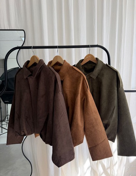 Campera Gamuzada Zara Overfit