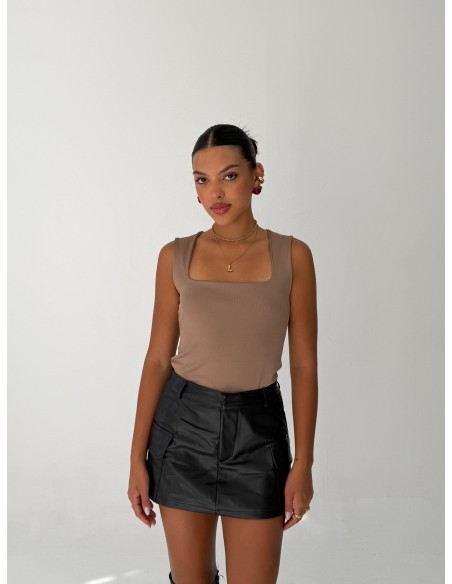 Skort Cargo Cuerina Premium