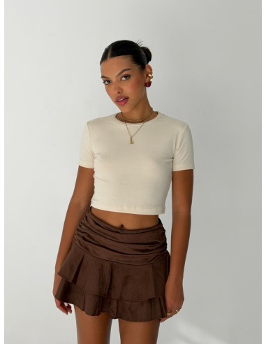 Skort Lula Drapeado con Doble Volado