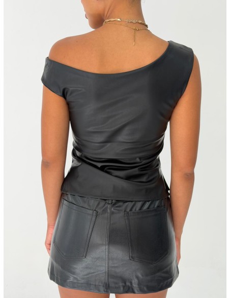 Top Asimetrico Cuerina