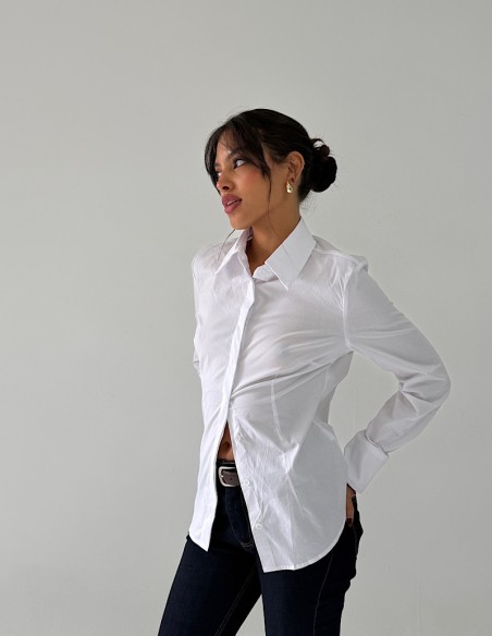 Camisa Entallada Poplin Elastizado