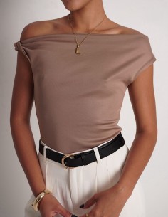 Top Paula Ribb Satinado