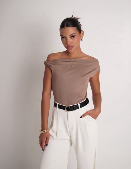 Top Paula Ribb Satinado