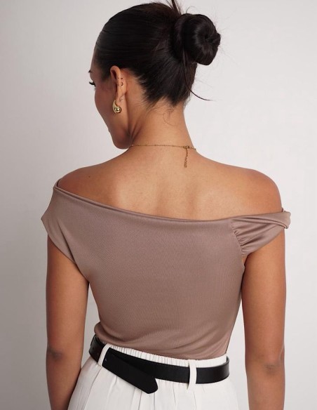 Top Paula Ribb Satinado