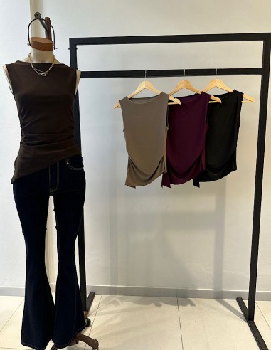 Top May Irregular Microfibra