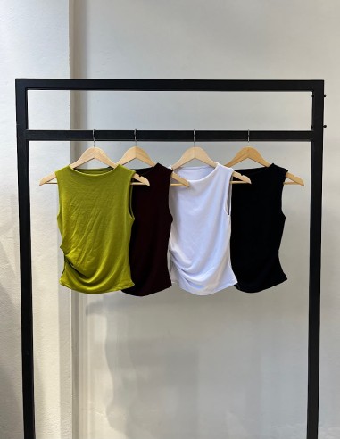 Musculosa Siena Jersey 3 Pliegues