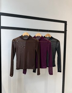 Remera Media Polera Mika Microtull