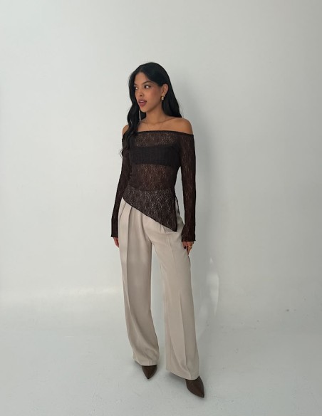 Pantalon sastrero recto doble pinza Guada