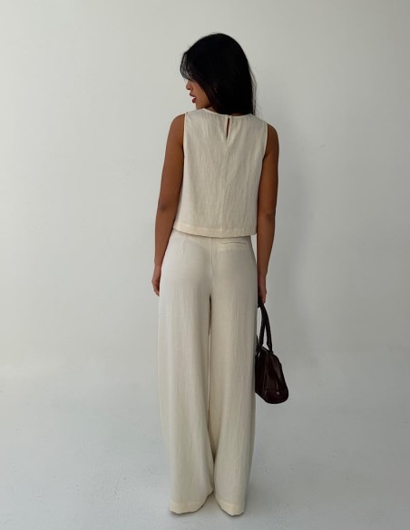 Pantalon wide leg sastrero twill Diana